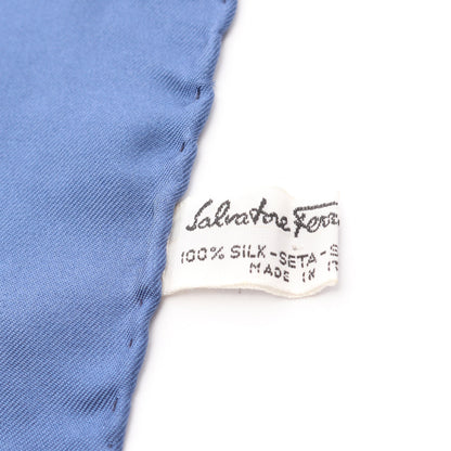総柄 スカーフ シルク ブルー マルチカラー サルヴァトーレフェラガモ 財布・小物 Salvatore Ferragamo