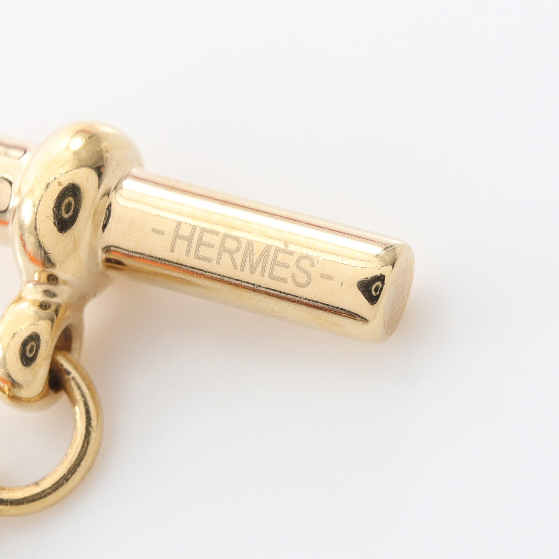 シェーヌダンクル ネックレス バッファローホーン GP ダークブラウン ゴールド エルメス アクセサリー HERMES