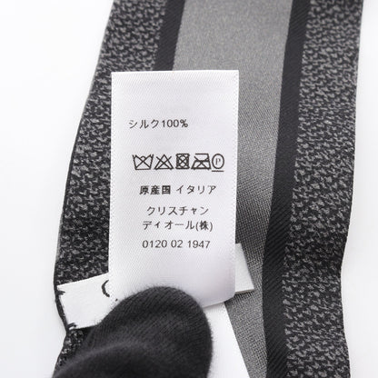 ミッツァ レオパード リボン スカーフ シルク ダークグレー ブラック クリスチャンディオール 財布・小物 Christian Dior
