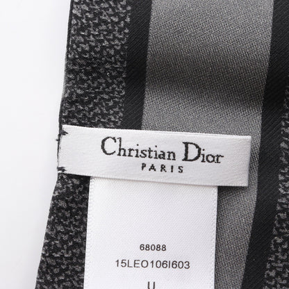 ミッツァ レオパード リボン スカーフ シルク ダークグレー ブラック クリスチャンディオール 財布・小物 Christian Dior