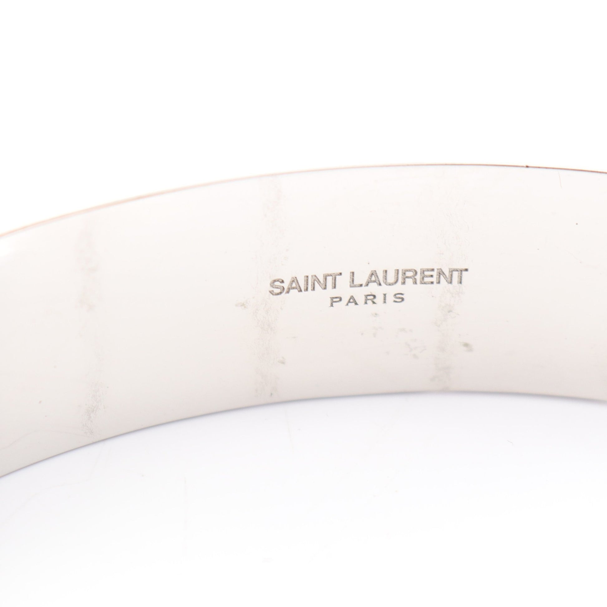 バングル ラインストーン シルバー クリア サンローランパリ アクセサリー SAINT LAURENT PARIS