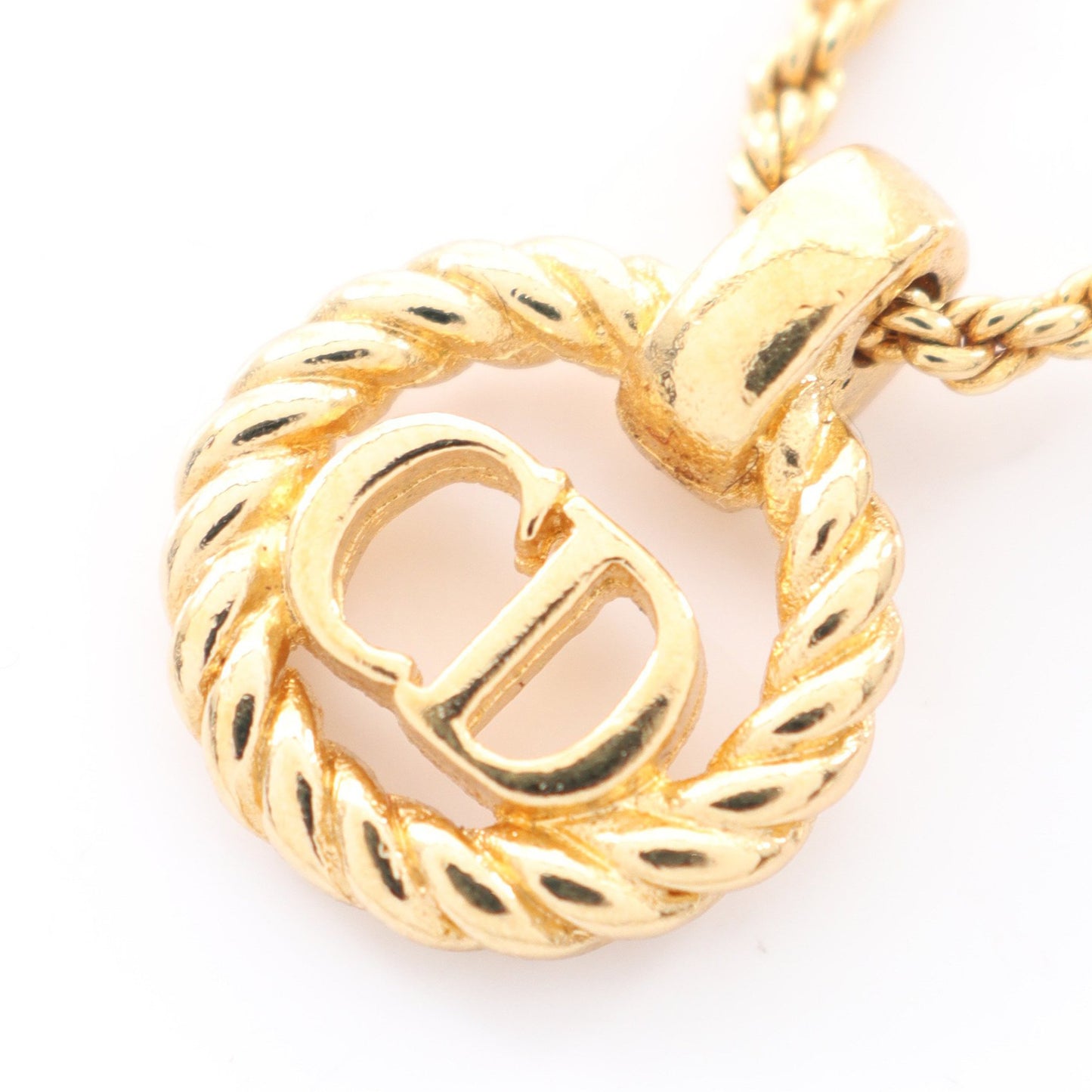 CDロゴ ネックレス GP ゴールド クリスチャンディオール アクセサリー Christian Dior