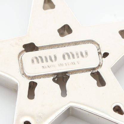 スター ピアス フェイクパール ラインストーン シルバー オフホワイト クリア ミュウミュウ アクセサリー miu miu