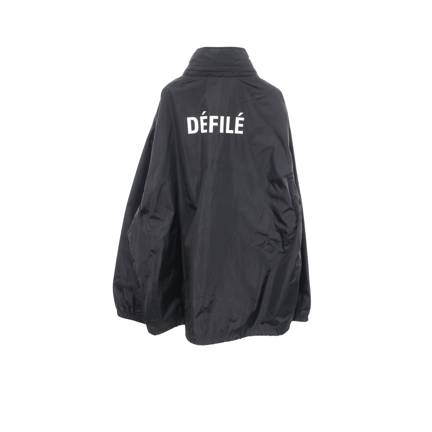 ロゴプリント フード付き ジャケット ナイロン ブラック バレンシアガ アウター BALENCIAGA