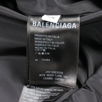 ロゴプリント フード付き ジャケット ナイロン ブラック バレンシアガ アウター BALENCIAGA