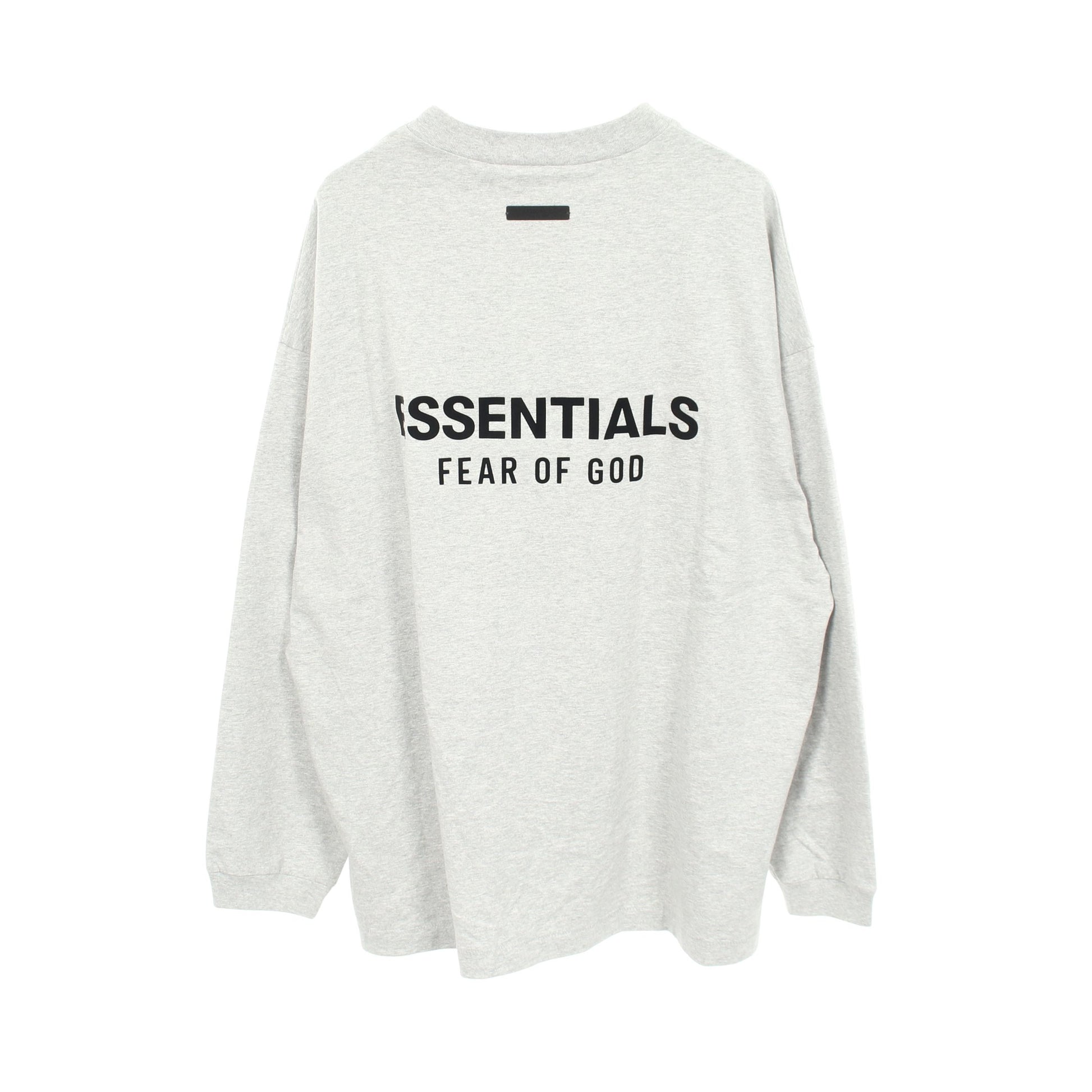 ロゴ クルーネック 長袖Tシャツ コットン グレー エフオージーエッセンシャルズ トップス FOG ESSENTIALS