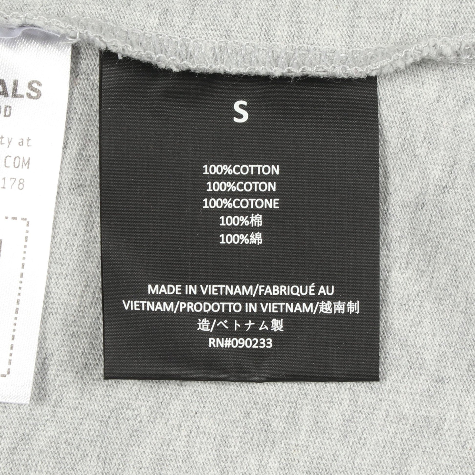 ロゴ クルーネック 長袖Tシャツ コットン グレー エフオージーエッセンシャルズ トップス FOG ESSENTIALS