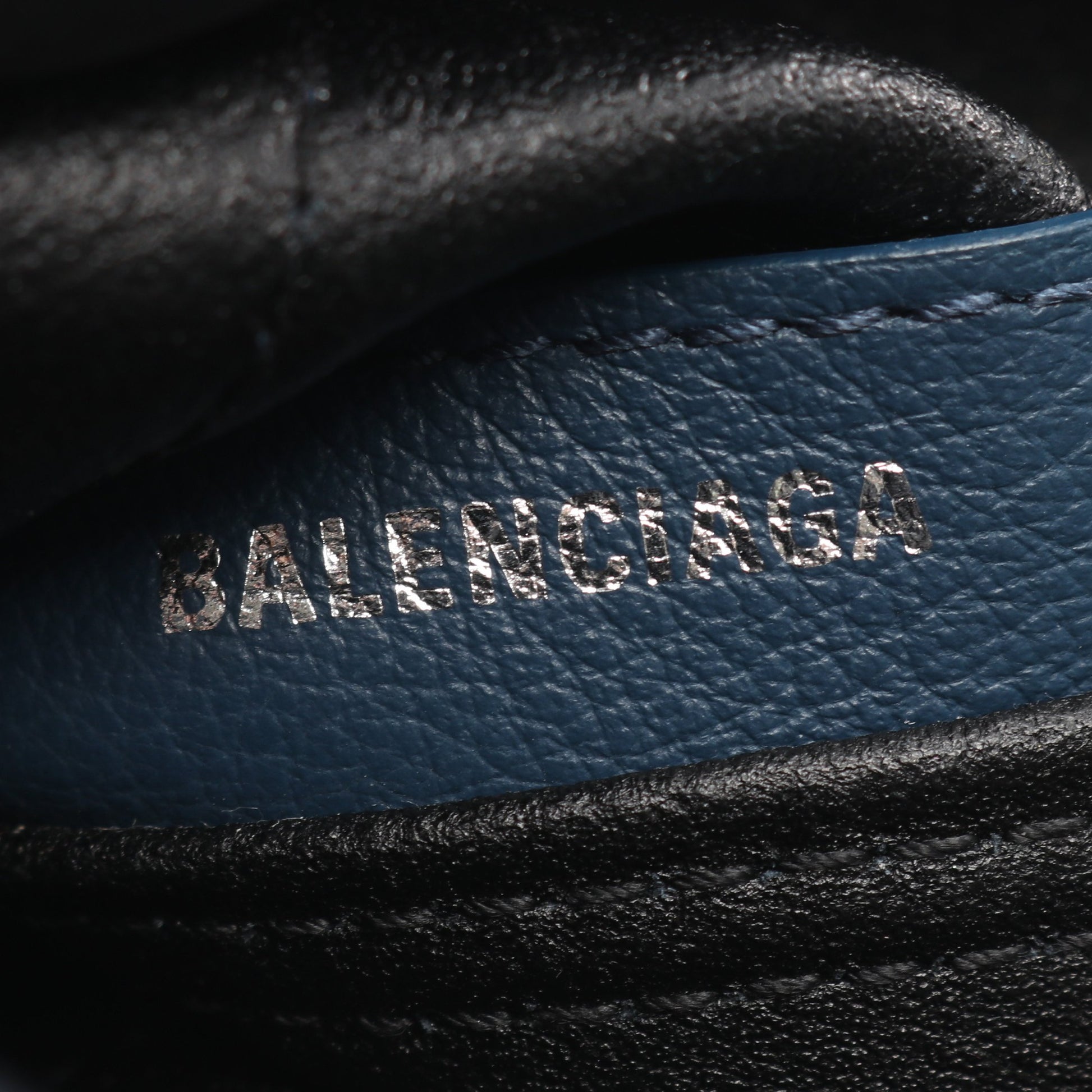 ネイビーカバ XS 2WAY ハンドバッグ レザー キャンバス ネイビー バレンシアガ バッグ BALENCIAGA