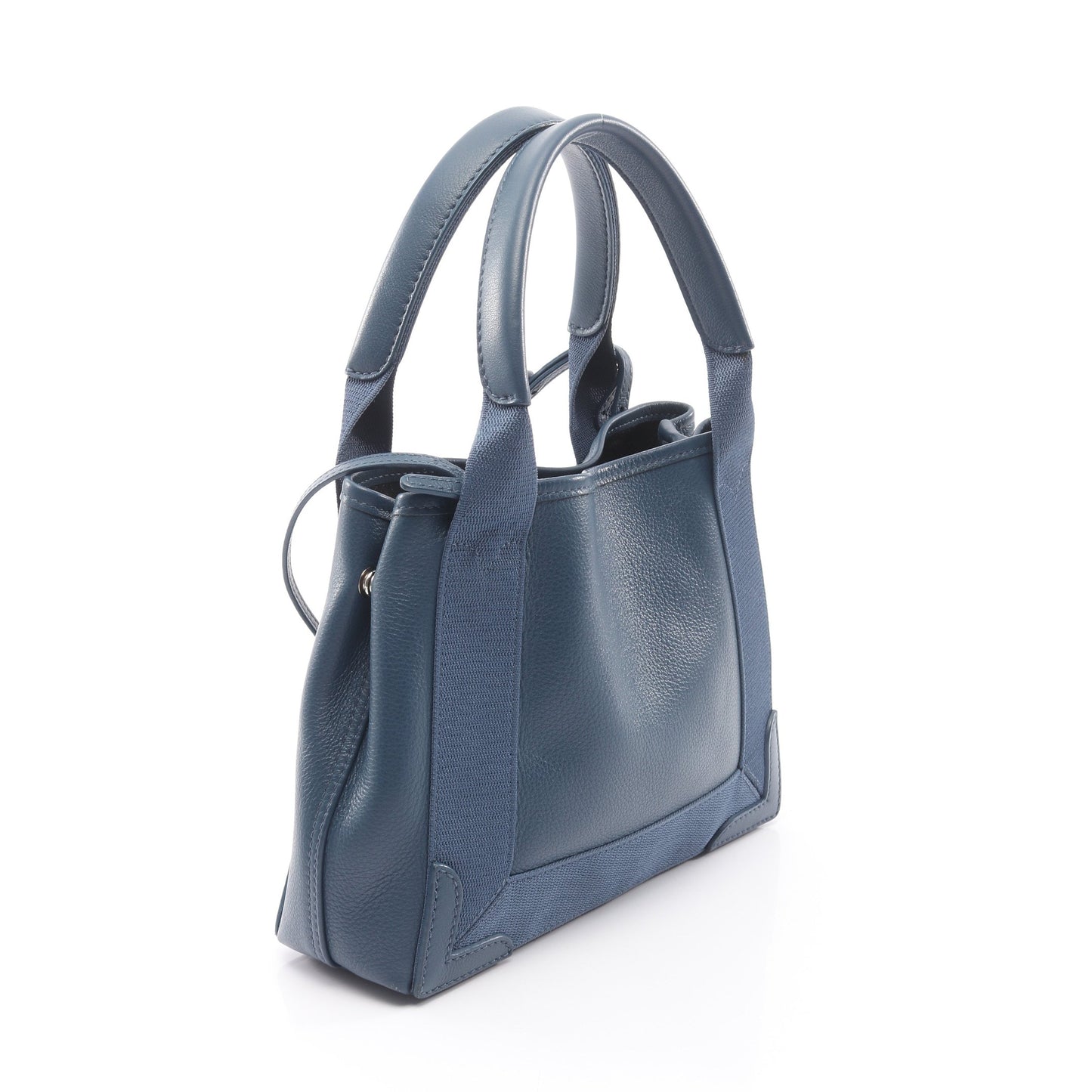 ネイビーカバ XS 2WAY ハンドバッグ レザー キャンバス ネイビー バレンシアガ バッグ BALENCIAGA