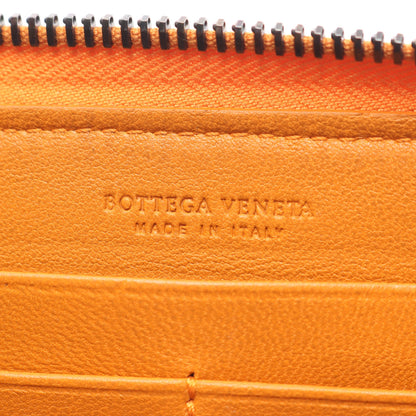 イントレチャート ラウンドファスナー長財布 レザー オレンジ ボッテガヴェネタ 財布・小物 BOTTEGA VENETA