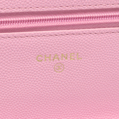 マトラッセ チェーンウォレット キャビアスキン ピンク ゴールド金具 シャネル バッグ CHANEL