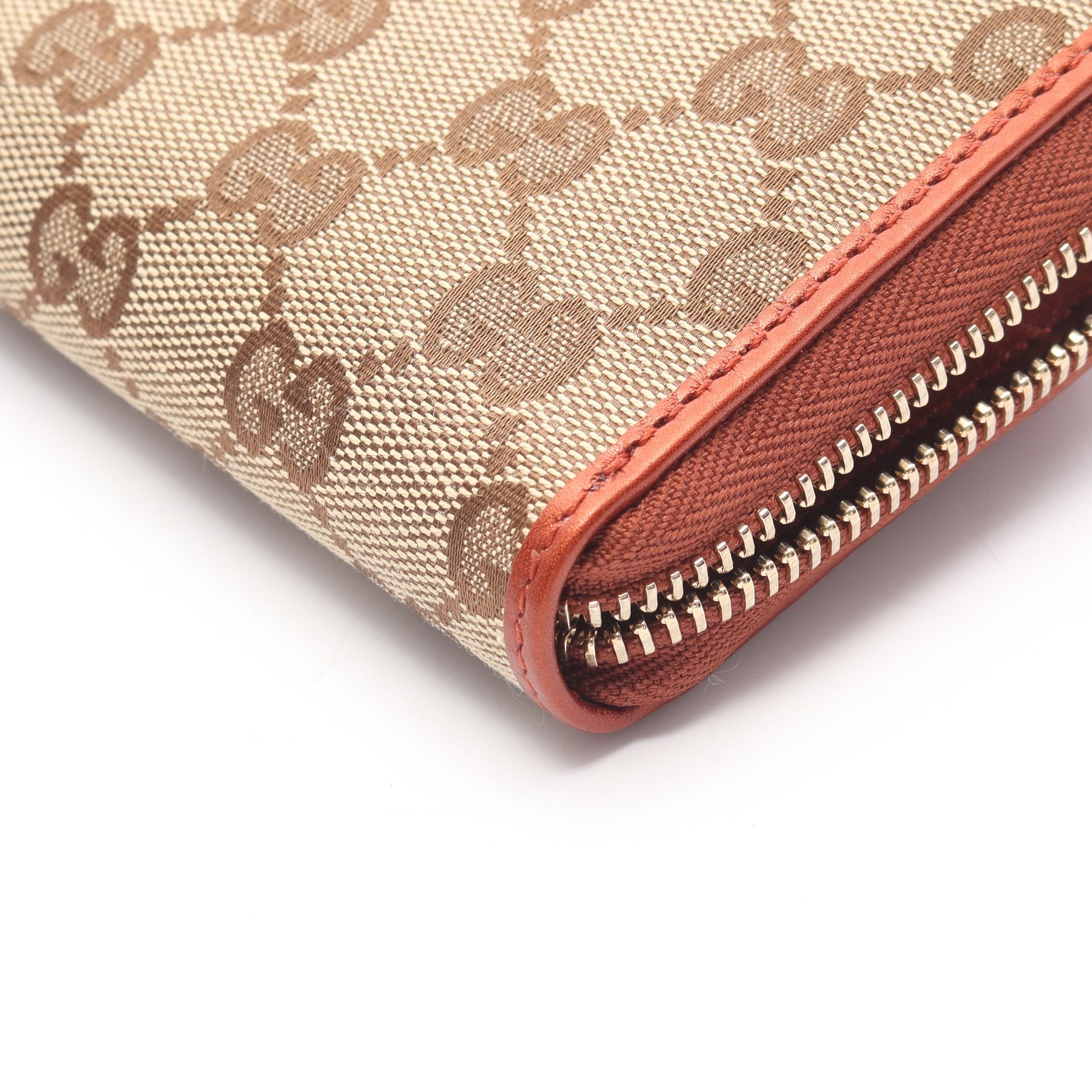 美品✨ GUCCI グッチ 長財布 GGキャンバス ラウンドファスナー オレンジ メイフェア GGキャンバス ラウンドファスナー長財布 キャンバス レザー