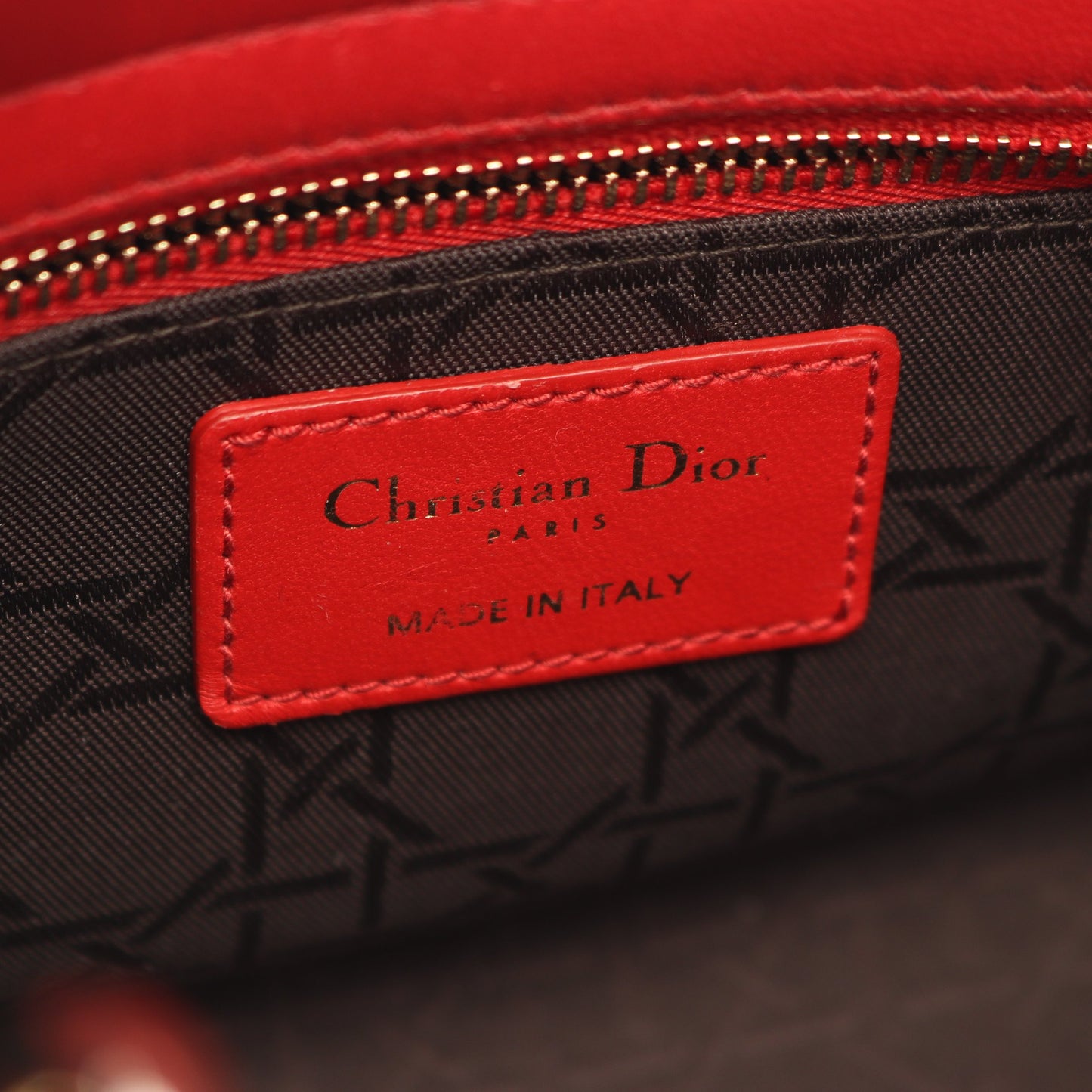 LADY DIOR MY ABCDIOR レディディオール スモール カナージュ 2WAY ハンドバッグ レザー レッド クリスチャンディオール バッグ Christian Dior