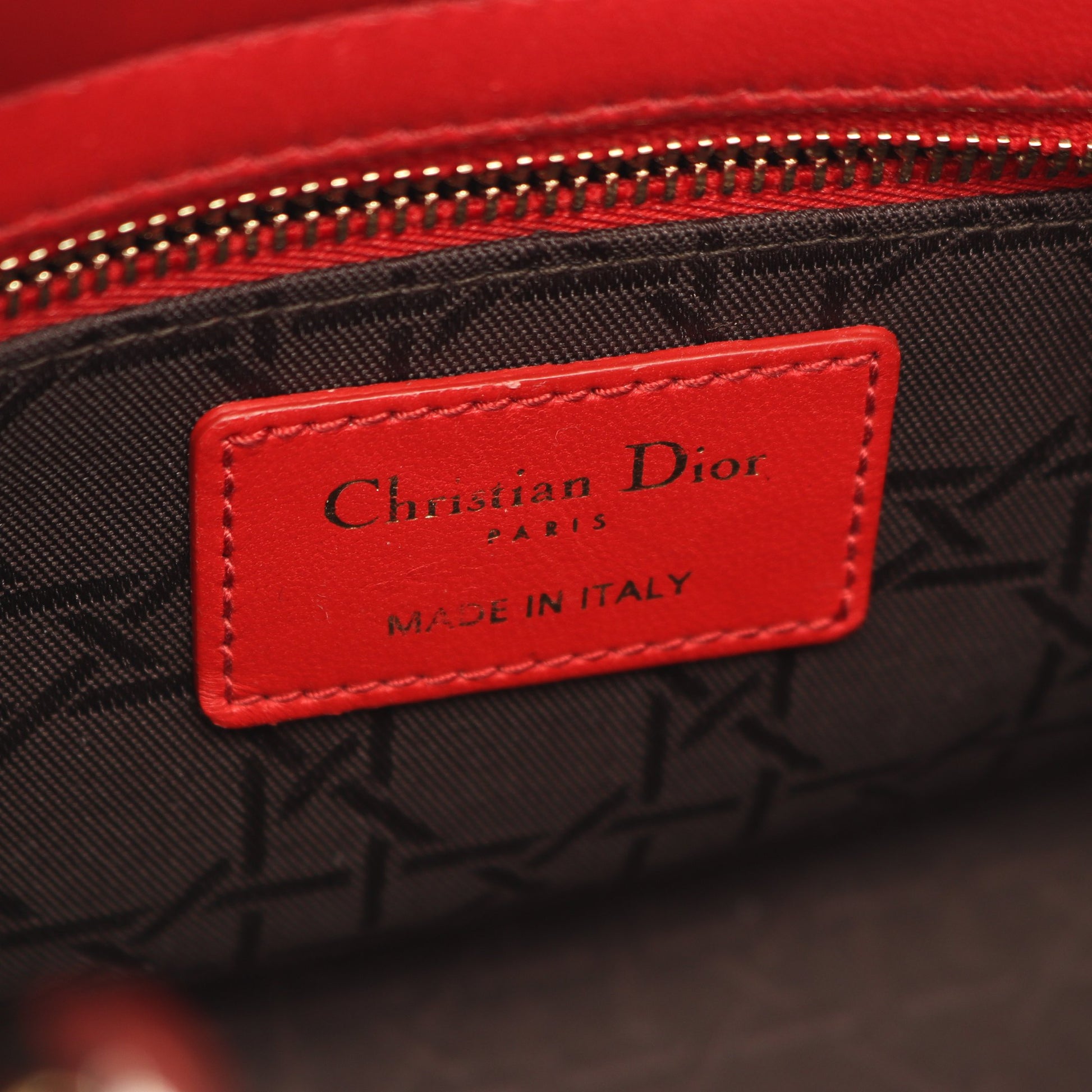 LADY DIOR MY ABCDIOR レディディオール スモール カナージュ 2WAY ハンドバッグ レザー レッド クリスチャンディオール バッグ Christian Dior
