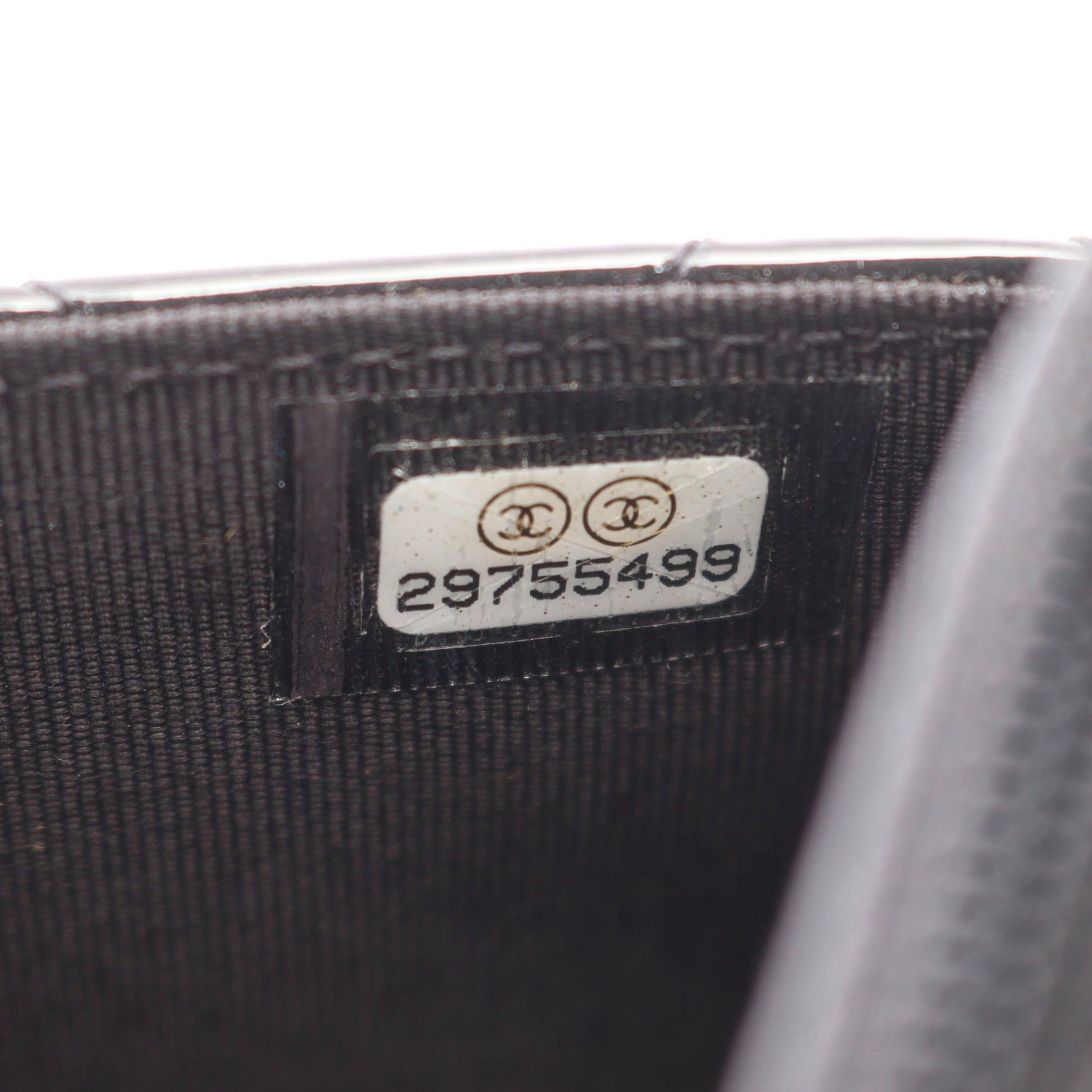 2.55 マトラッセ チェーンウォレット エナメルレザー ブラック シルバー金具 シャネル バッグ CHANEL