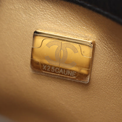 マトラッセ ミニフラップバッグ チェーンショルダーバッグ ラムスキン ブラック ゴールド金具 シャネル バッグ CHANEL