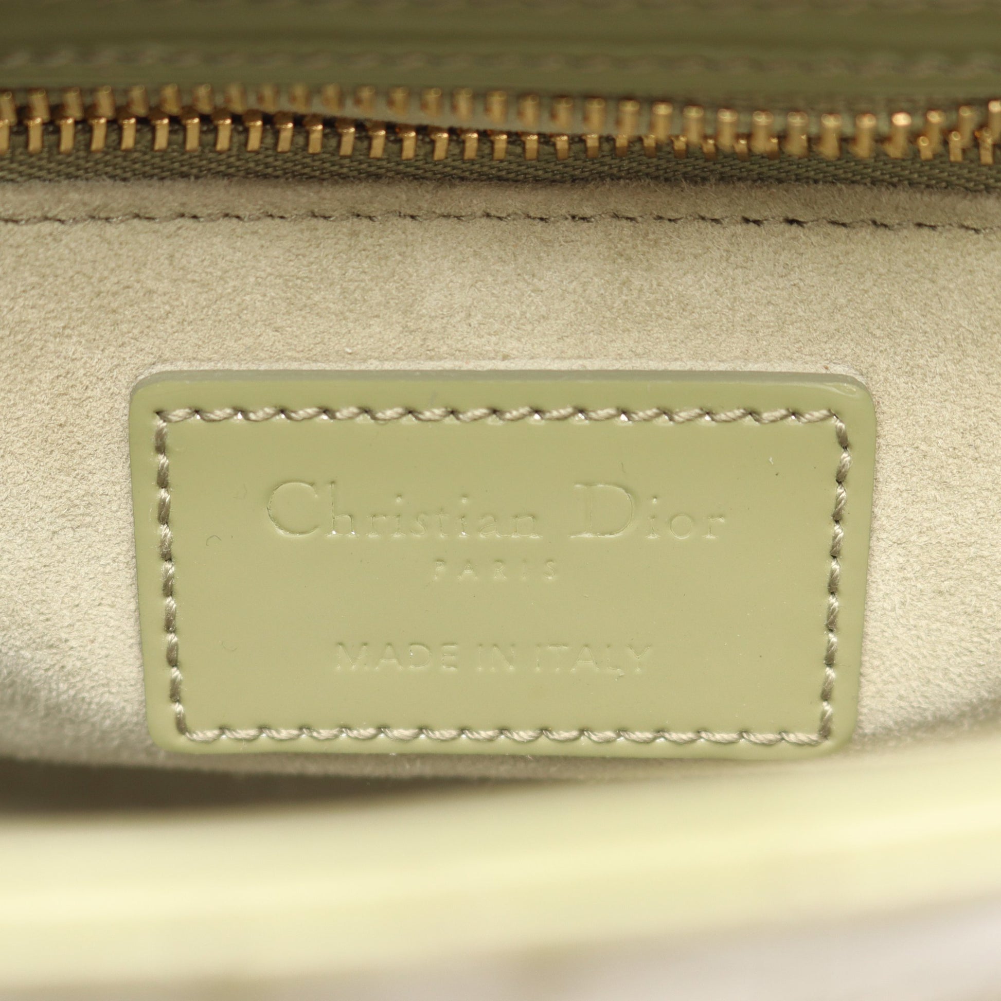 レディディオール ミニ カナージュ 2WAY ハンドバッグ エナメルレザー カーキグリーン クリスチャンディオール バッグ Christian Dior