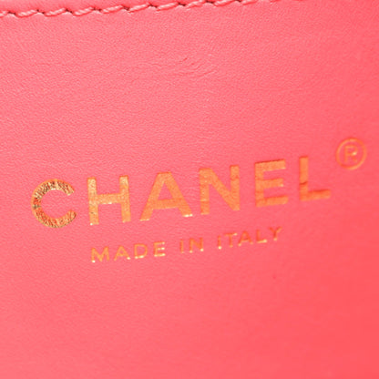マトラッセ ハートロック チェーンショルダーバッグ ラムスキン ピンク ゴールド金具 シャネル バッグ CHANEL