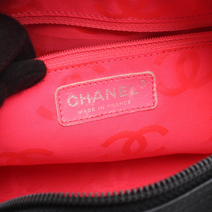 カンボンライン ボーリングバッグ ショルダーバッグ レザー ブラック シルバー金具 シャネル バッグ CHANEL