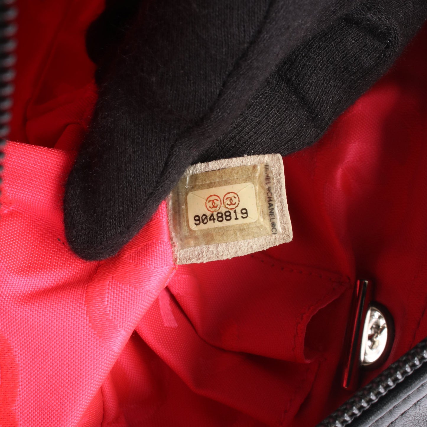 カンボンライン ボーリングバッグ ショルダーバッグ レザー ブラック シルバー金具 シャネル バッグ CHANEL