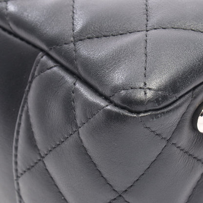 カンボンライン ボーリングバッグ ショルダーバッグ レザー ブラック シルバー金具 シャネル バッグ CHANEL