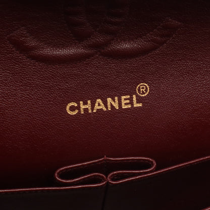 マトラッセ Wフラップ Wチェーンショルダーバッグ ラムスキン ブラック ゴールド金具 シャネル バッグ CHANEL