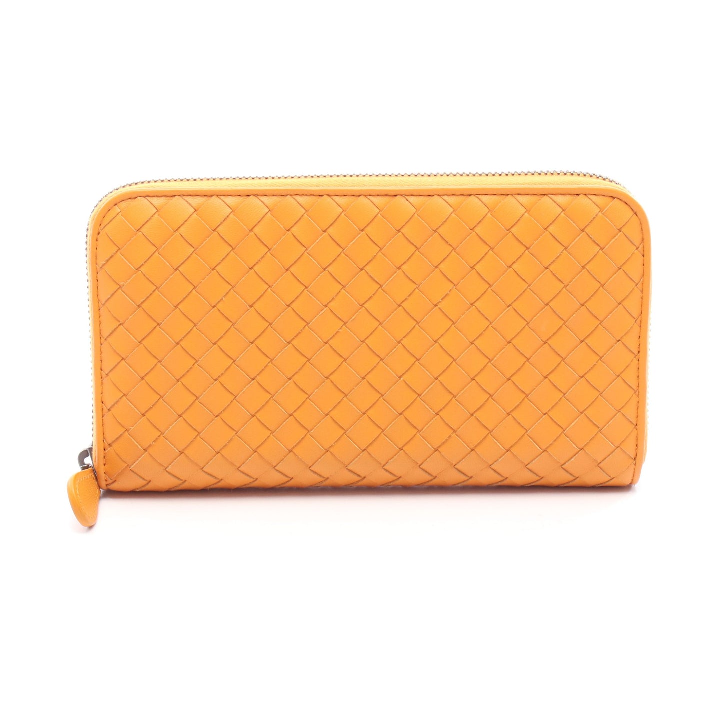 イントレチャート ラウンドファスナー長財布 レザー オレンジ ボッテガヴェネタ 財布・小物 BOTTEGA VENETA