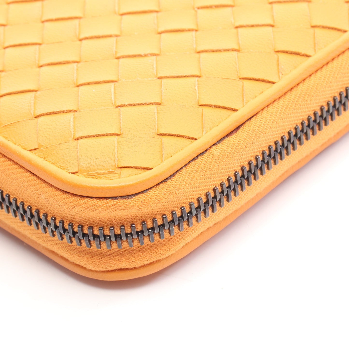 イントレチャート ラウンドファスナー長財布 レザー オレンジ ボッテガヴェネタ 財布・小物 BOTTEGA VENETA