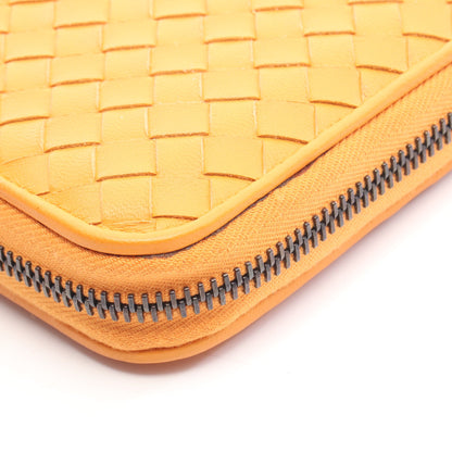 イントレチャート ラウンドファスナー長財布 レザー オレンジ ボッテガヴェネタ 財布・小物 BOTTEGA VENETA