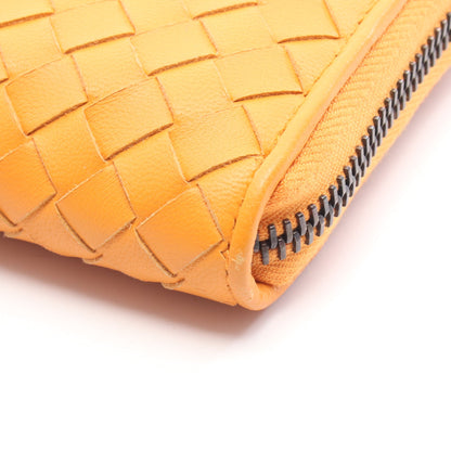 イントレチャート ラウンドファスナー長財布 レザー オレンジ ボッテガヴェネタ 財布・小物 BOTTEGA VENETA