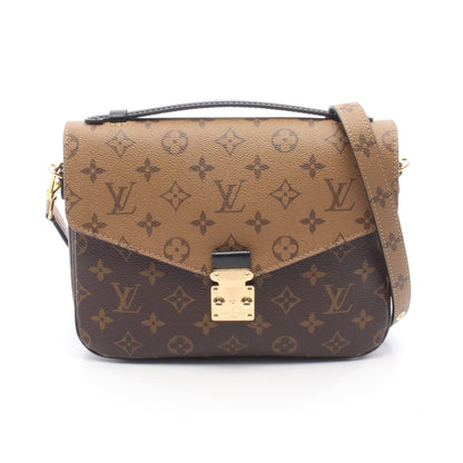 ポシェット メティス MM モノグラムリバース 2WAY ハンドバッグ PVC レザー ブラウン ブラック ルイヴィトン バッグ LOUIS VUITTON