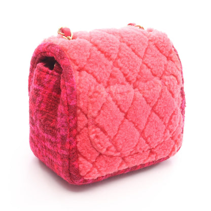ミニマトラッセ チェーンショルダーバッグ ツイード ボア ピンクパープル ピンク ゴールド金具 シャネル バッグ CHANEL