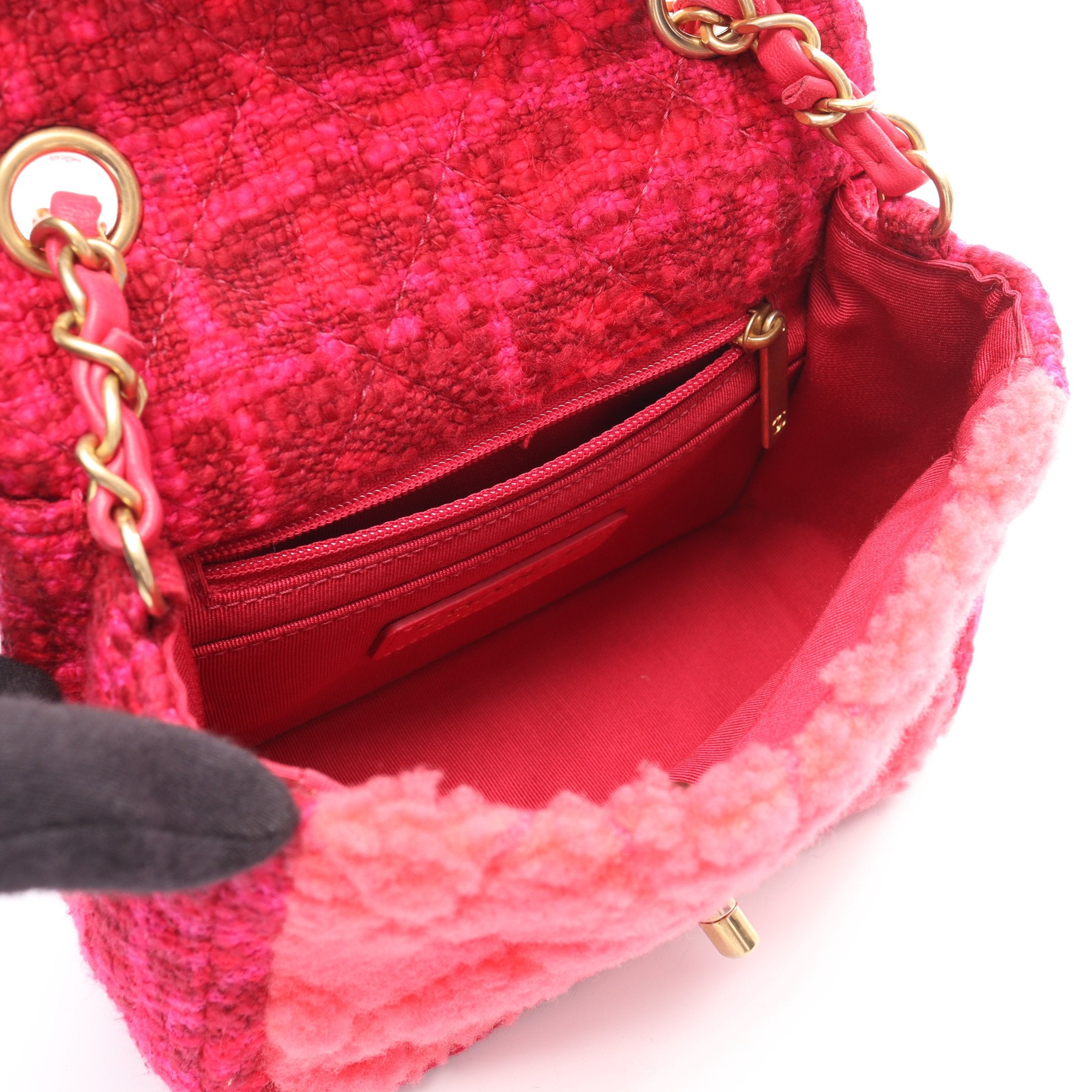 CHANEL シャネル ミニマトラッセ ツイード チェーンショルダーバッグ