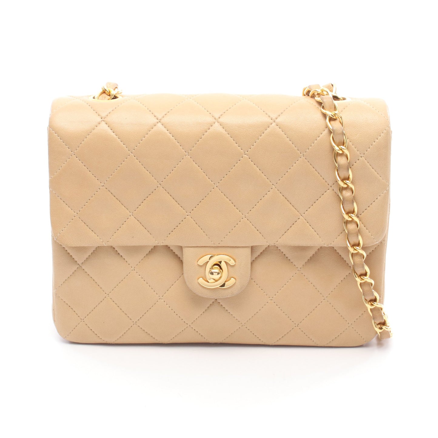 ミニマトラッセ20 チェーンショルダーバッグ ラムスキン ブラック ゴールド金具 シャネル バッグ CHANEL