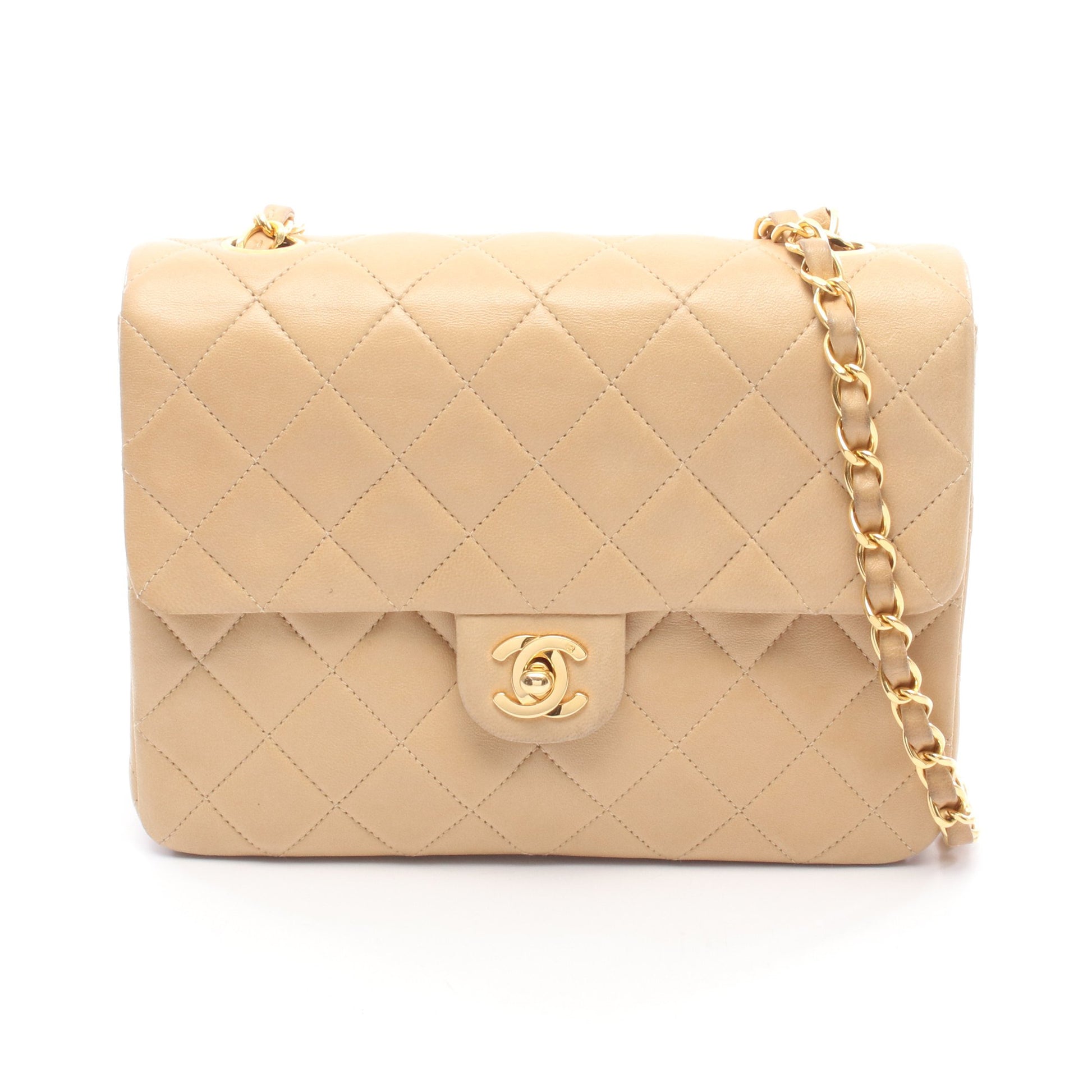 ミニマトラッセ20 チェーンショルダーバッグ ラムスキン ブラック ゴールド金具 シャネル バッグ CHANEL