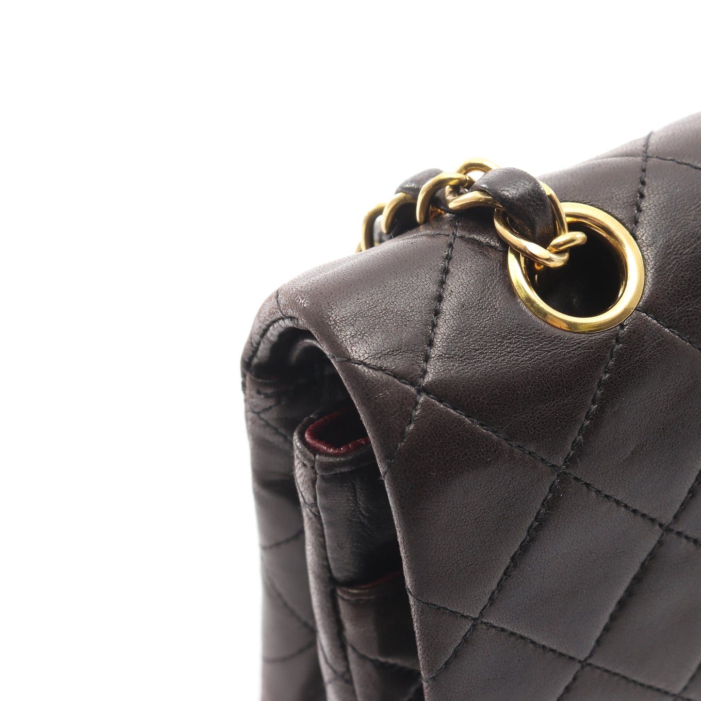 マトラッセ Wフラップ Wチェーンショルダーバッグ ラムスキン ブラック ゴールド金具 シャネル バッグ CHANEL