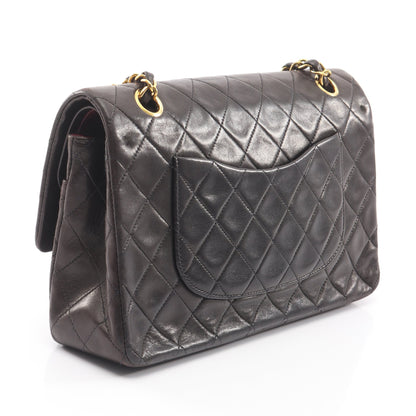 マトラッセ Wフラップ Wチェーンショルダーバッグ ラムスキン ブラック ゴールド金具 シャネル バッグ CHANEL