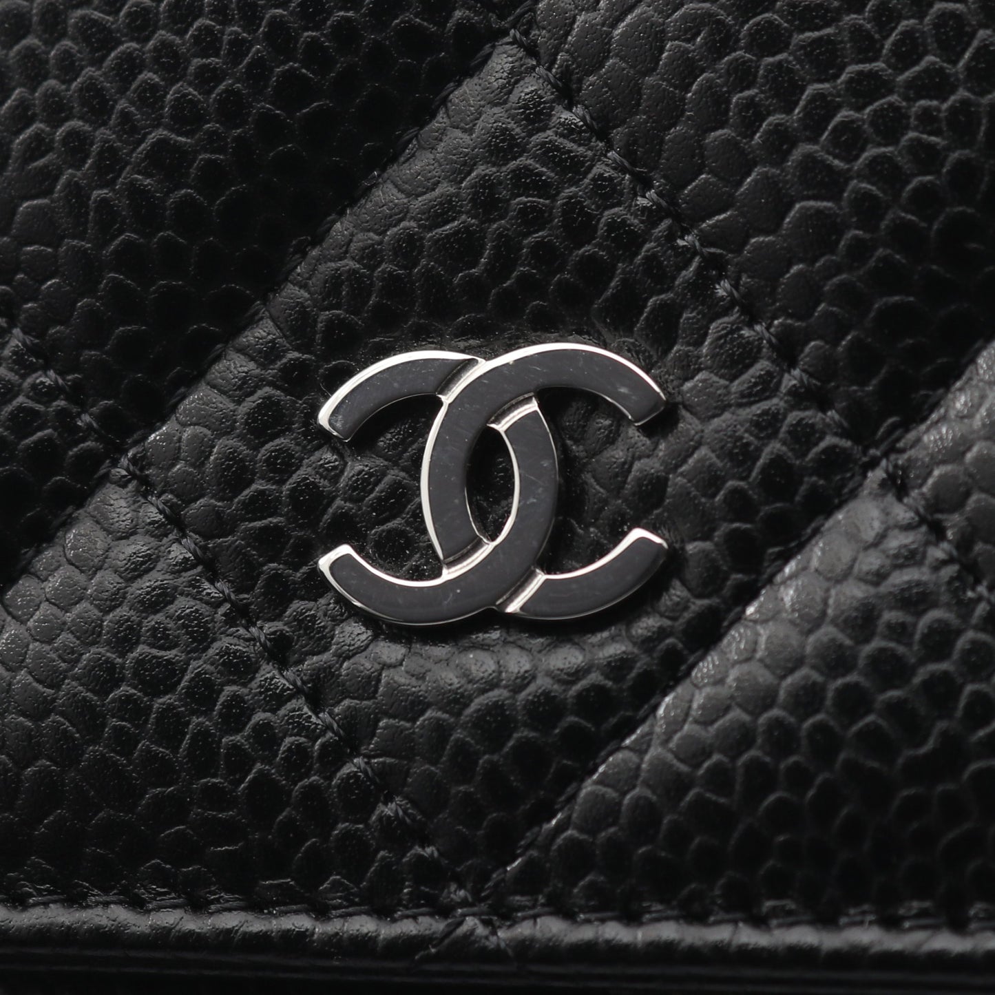 マトラッセ チェーンウォレット キャビアスキン ブラック シルバー金具 シャネル バッグ CHANEL