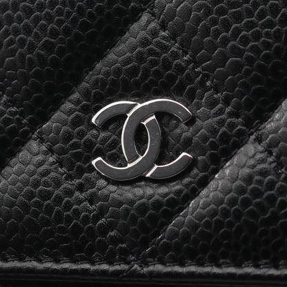 マトラッセ チェーンウォレット キャビアスキン ブラック シルバー金具 シャネル バッグ CHANEL