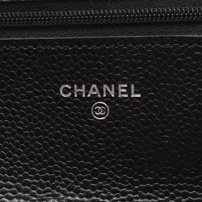 マトラッセ チェーンウォレット キャビアスキン ブラック シルバー金具 シャネル バッグ CHANEL