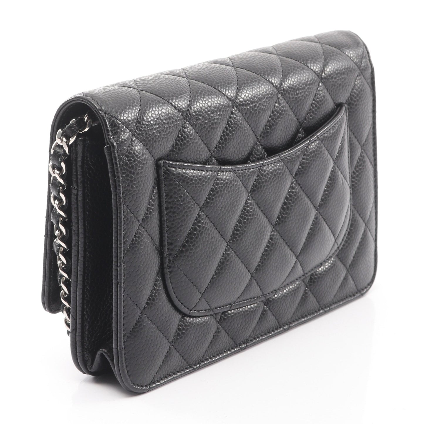 マトラッセ チェーンウォレット キャビアスキン ブラック シルバー金具 シャネル バッグ CHANEL