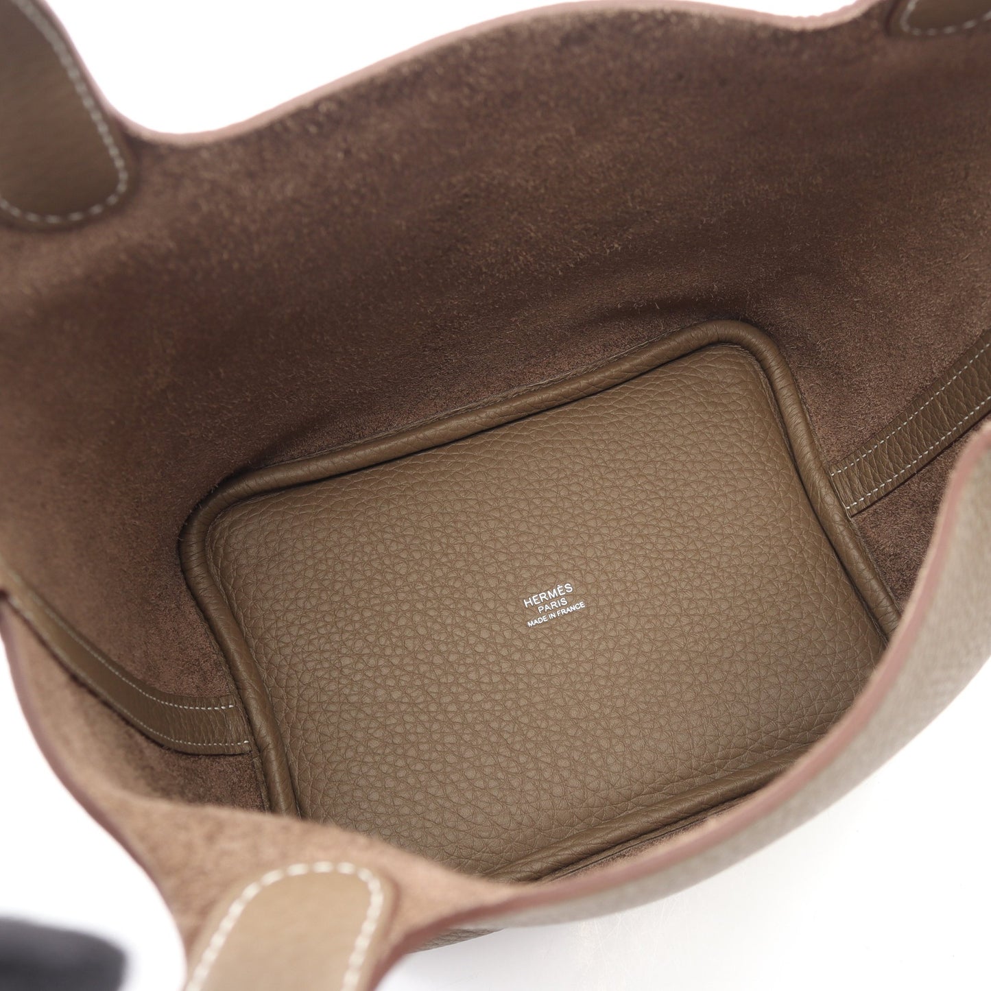 ピコタンロックPM エトゥープ ハンドバッグ トリヨンクレマンス グレーブラウン シルバー金具 K刻印 エルメス バッグ HERMES