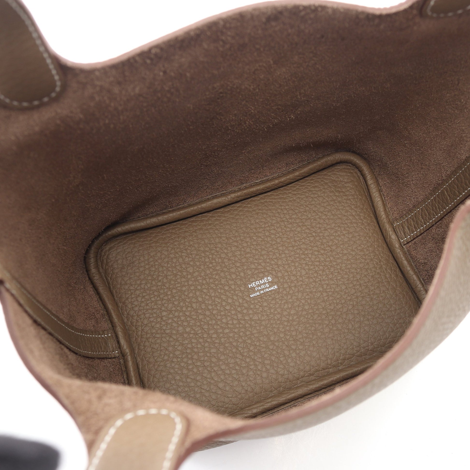 ピコタンロックPM エトゥープ ハンドバッグ トリヨンクレマンス グレーブラウン シルバー金具 K刻印 エルメス バッグ HERMES