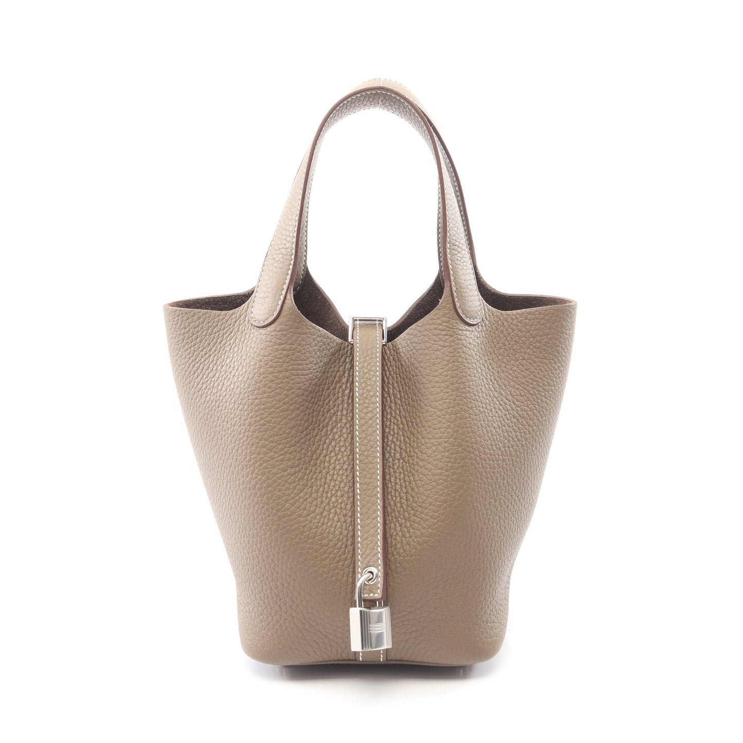 ピコタンロックPM エトゥープ ハンドバッグ トリヨンクレマンス グレーブラウン シルバー金具 K刻印 エルメス バッグ HERMES