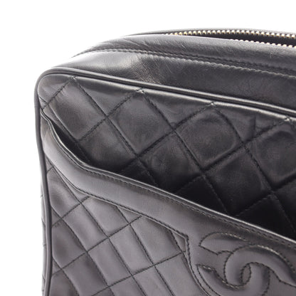 マトラッセ チェーンショルダーバッグ ラムスキン ブラック ゴールド金具 シャネル バッグ CHANEL