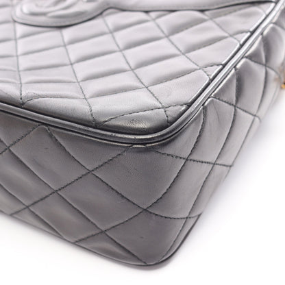 マトラッセ チェーンショルダーバッグ ラムスキン ブラック ゴールド金具 シャネル バッグ CHANEL