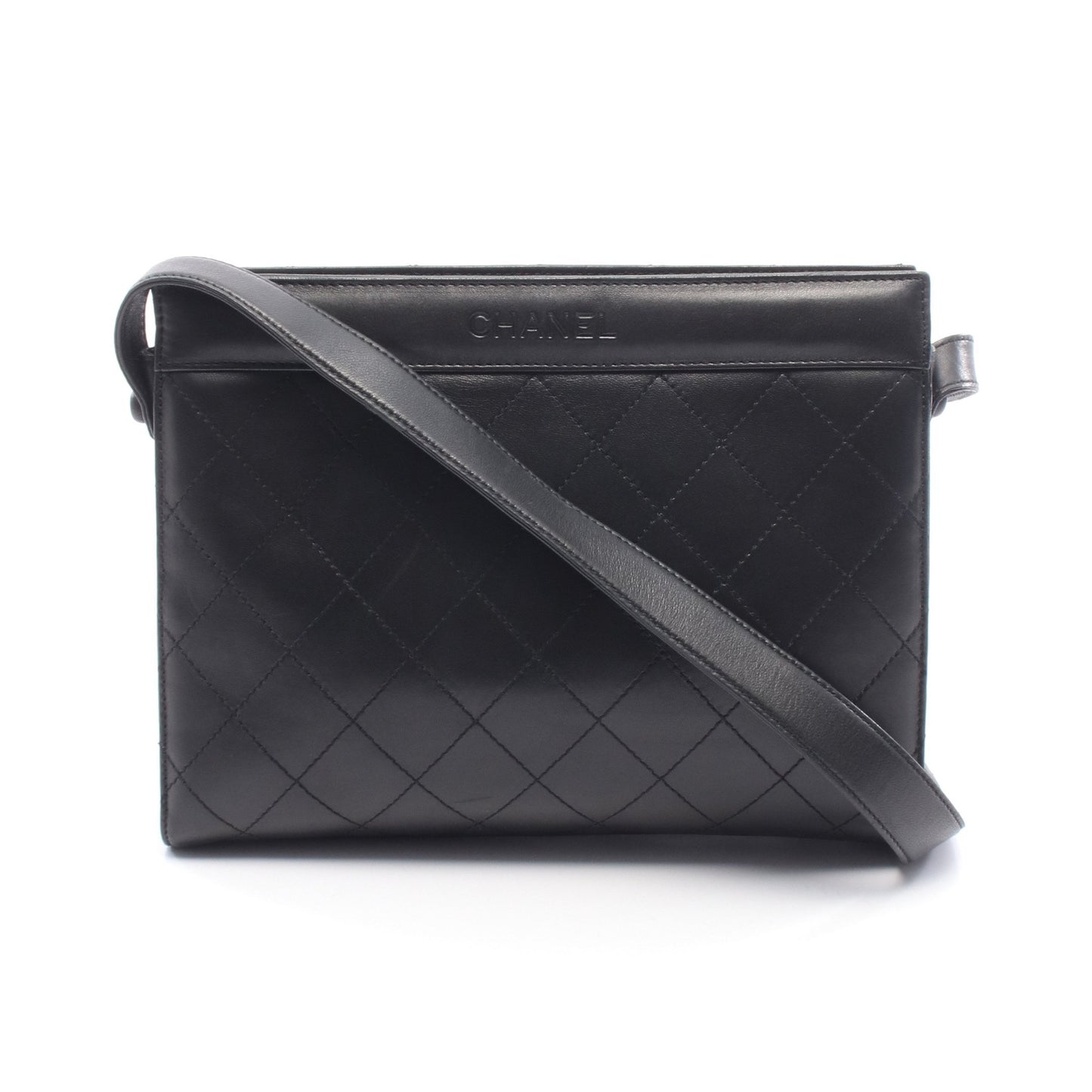マトラッセ ワンショルダーバッグ レザー ブラック ゴールド金具 シャネル バッグ CHANEL