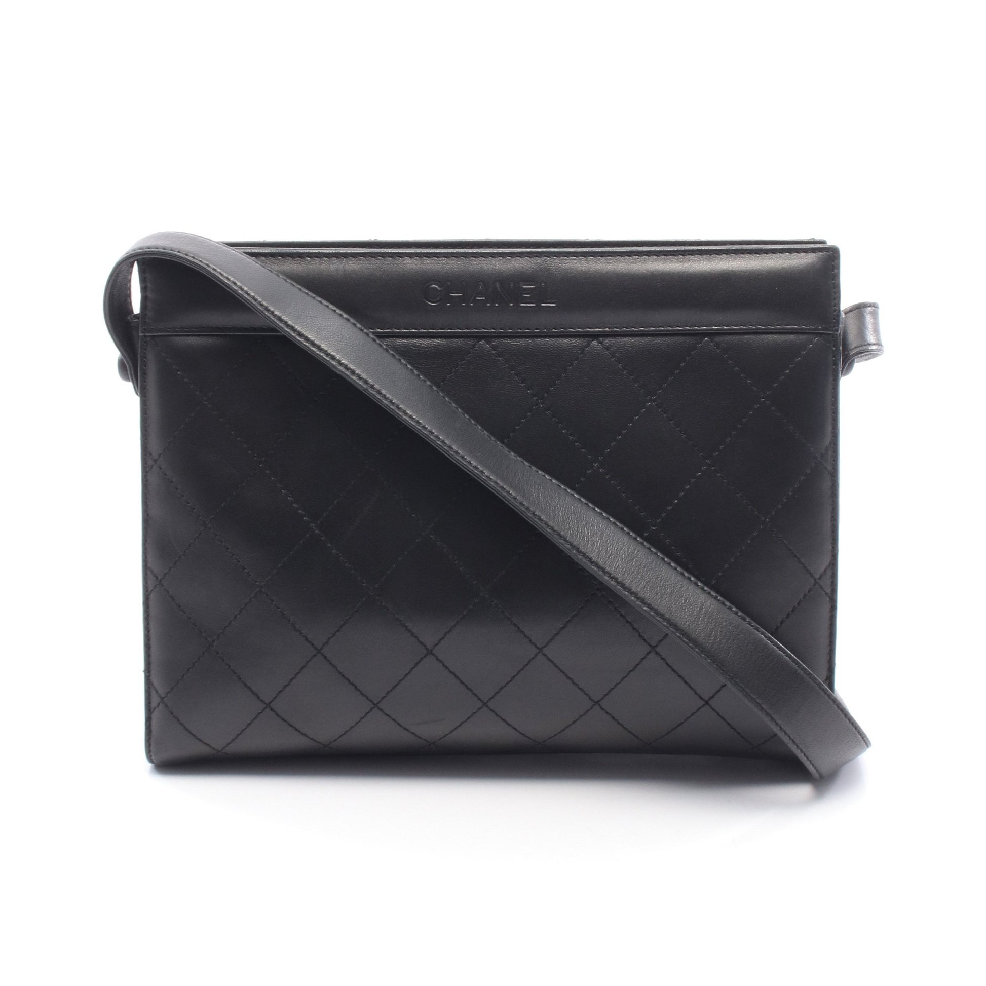 マトラッセ ワンショルダーバッグ レザー ブラック ゴールド金具 シャネル バッグ CHANEL
