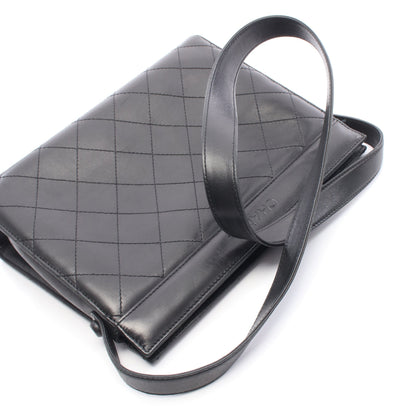 マトラッセ ワンショルダーバッグ レザー ブラック ゴールド金具 シャネル バッグ CHANEL