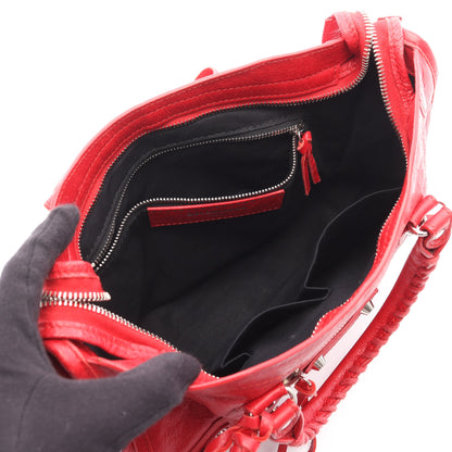 Le City Small ル シティ スモール 2WAY ハンドバッグ レザー レッド バレンシアガ バッグ BALENCIAGA